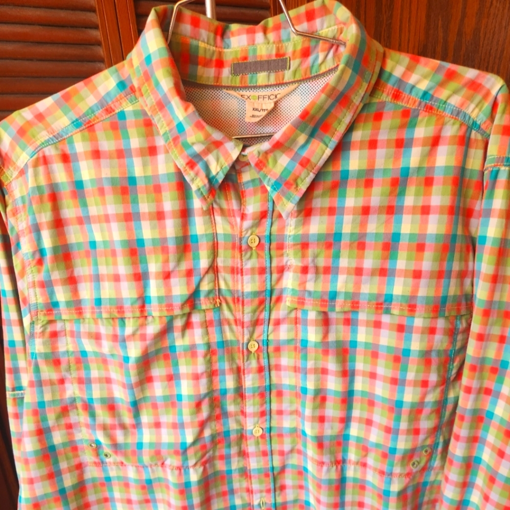 ExOffico Long sleeve Honey plaid Vented Button down Outdoorwear Shirt
